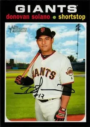 2020 Topps Heritage #9 - Donovan Solano - San Francisco Giants