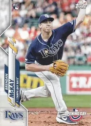 2020 Topps Opening Day #1a - Brendan McKay - Tampa Bay Rays