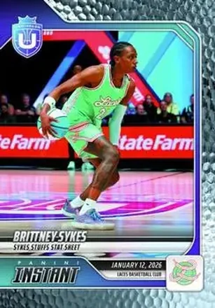 2026 Panini Instant Unrivaled #15 - Brittney Sykes - Laces 2026 Panini Instant Unrivaled #15 - Brittney Sykes - Laces