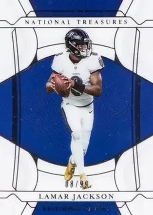 2021 Panini National Treasures #17 - Lamar Jackson - Baltimore Ravens