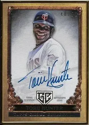 2023 Topps Gilded Collection - Gallery of Gold Autographs #GOG-THU - Torii Hunter - Minnesota Twins