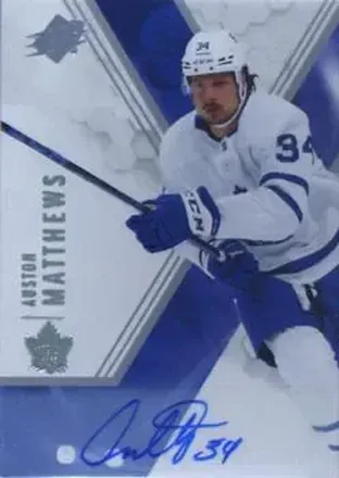 2021-22 SPx - Autographs #34 - Auston Matthews - Toronto Maple Leafs