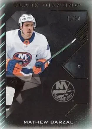 2021-22 Upper Deck Black Diamond - Pure Black #BDB-BA - Mathew Barzal - New York Islanders