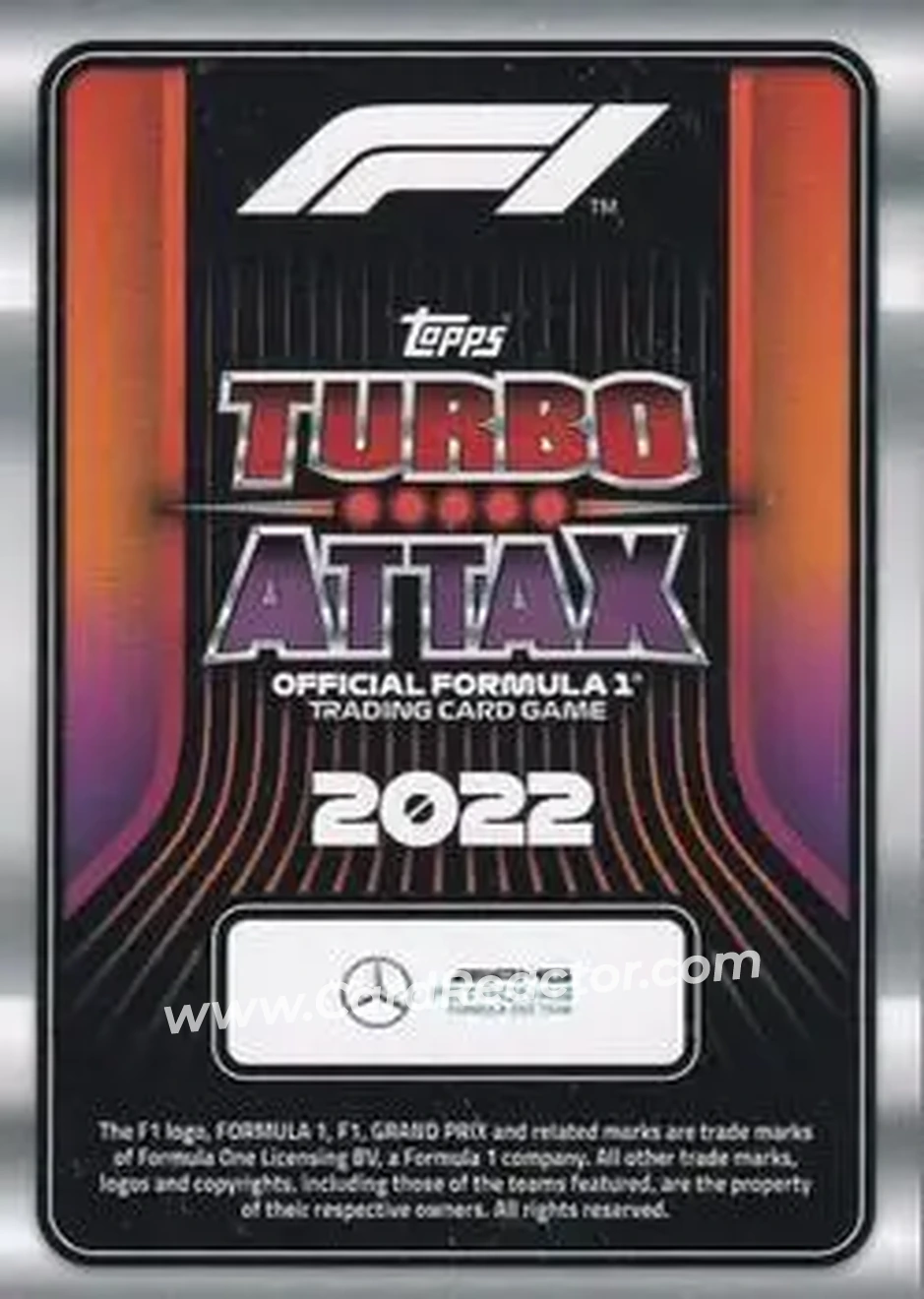 2022 Topps Turbo Attax F1 #22 - Lewis Hamilton - Mercedes-AMG Petronas Formula One Team - Back