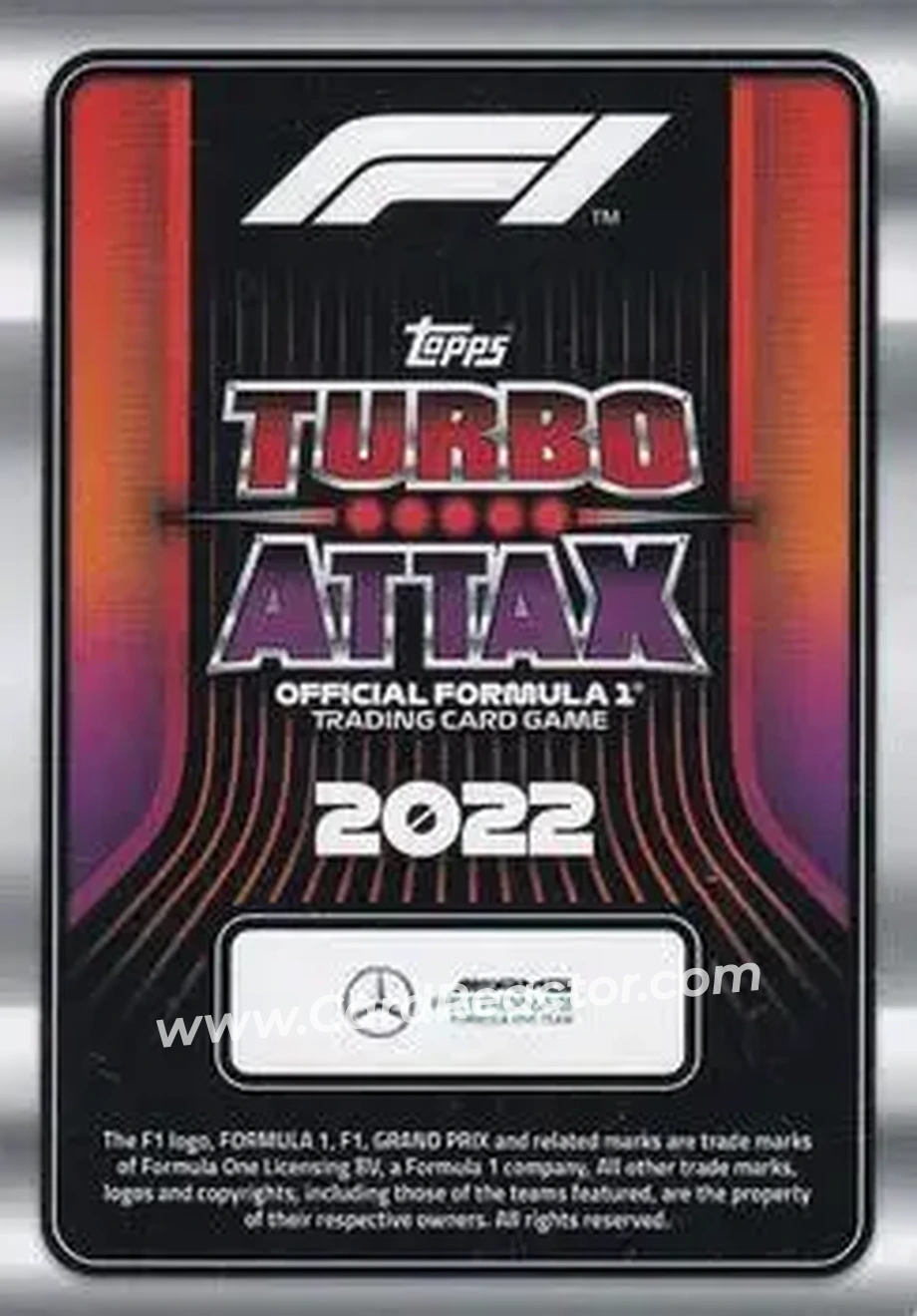 2022 Topps Turbo Attax F1 #24 - Lewis Hamilton - Mercedes-AMG Petronas Formula One Team - Back 2022 Topps Turbo Attax F1 #24 - Lewis Hamilton - Mercedes-AMG Petronas Formula One Team - Back