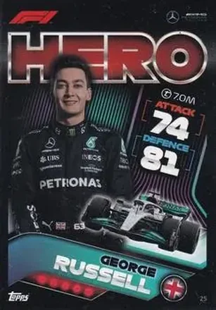2022 Topps Turbo Attax F1 #25 - George Russell - Mercedes-AMG Petronas Formula One Team