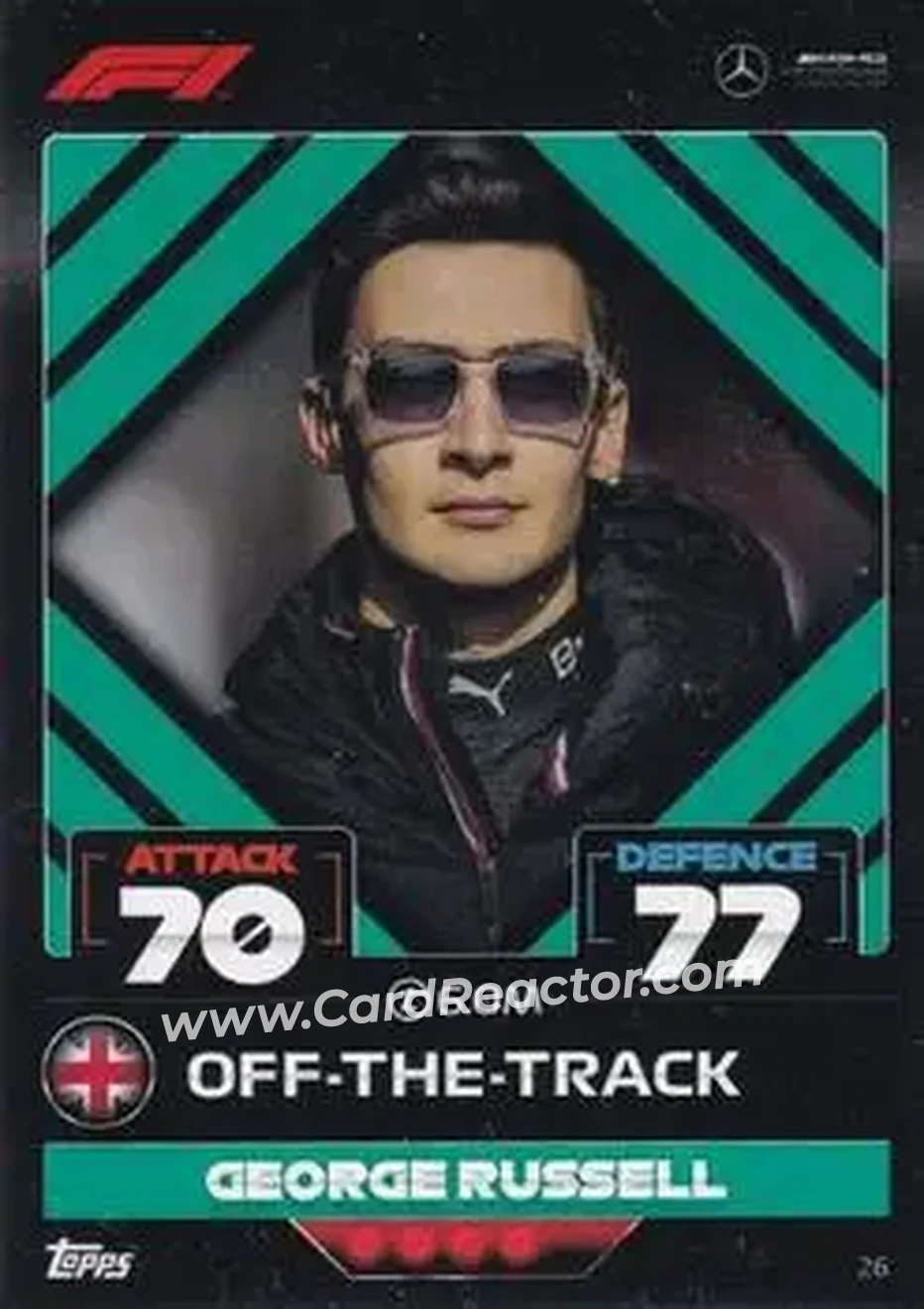2022 Topps Turbo Attax F1 #26 - George Russell - Mercedes-AMG Petronas Formula One Team - Front
