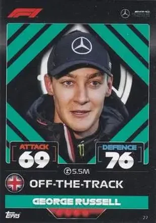 2022 Topps Turbo Attax F1 #27 - George Russell - Mercedes-AMG Petronas Formula One Team
