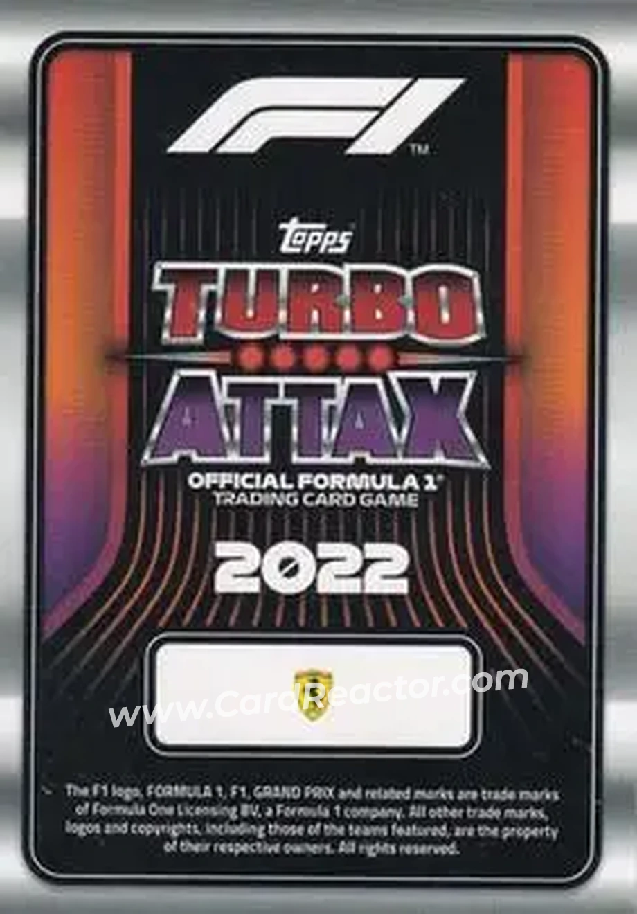 2022 Topps Turbo Attax F1 #28 - Scuderia Ferrari - Scuderia Ferrari - Back