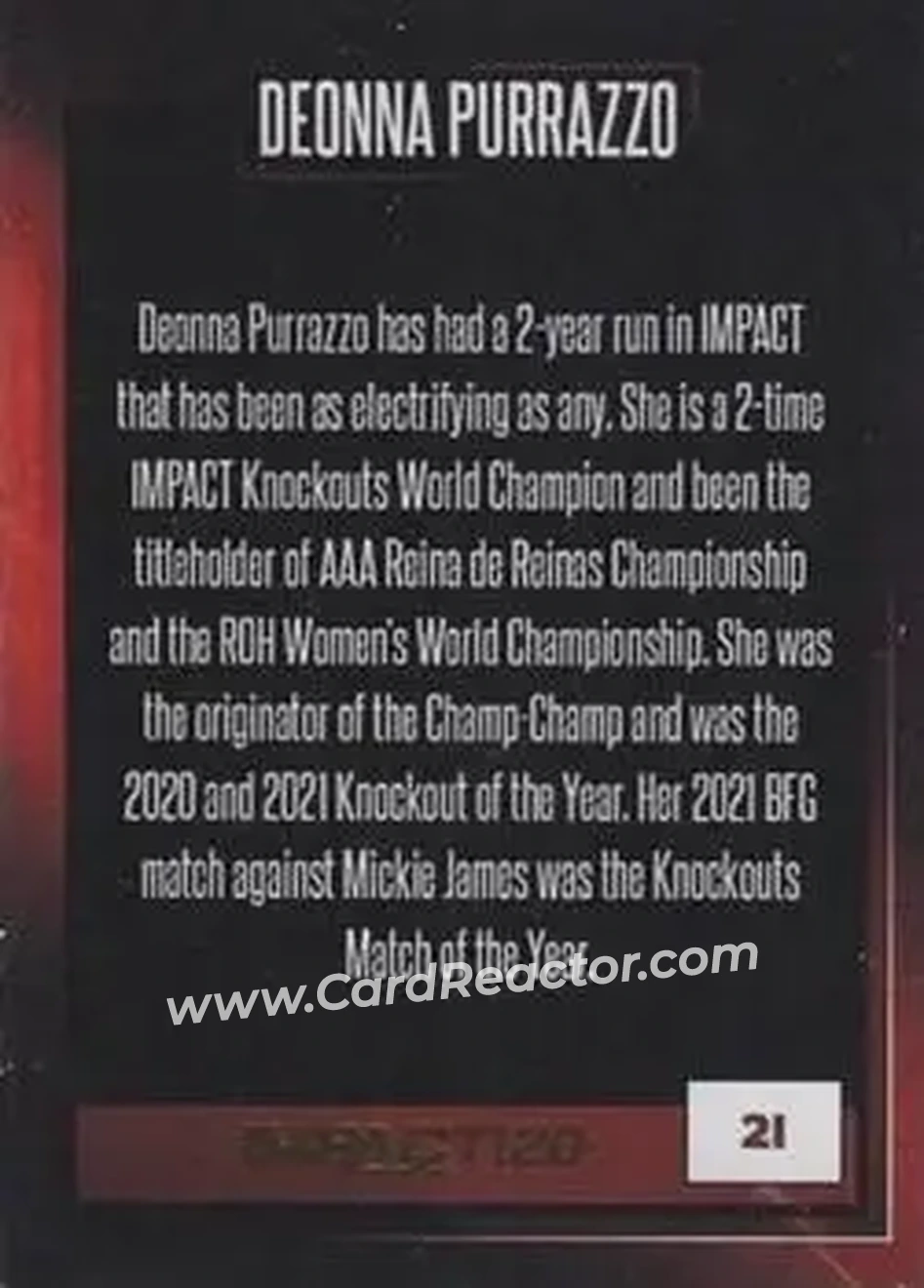 2022 Impact! Wrestling #21 - Deonna Purrazzo - Back
