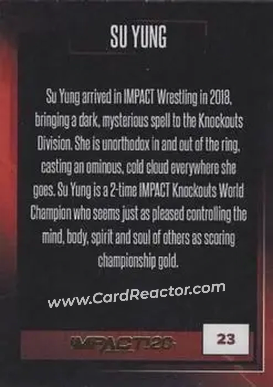 2022 Impact! Wrestling #23 - Su Young - Back