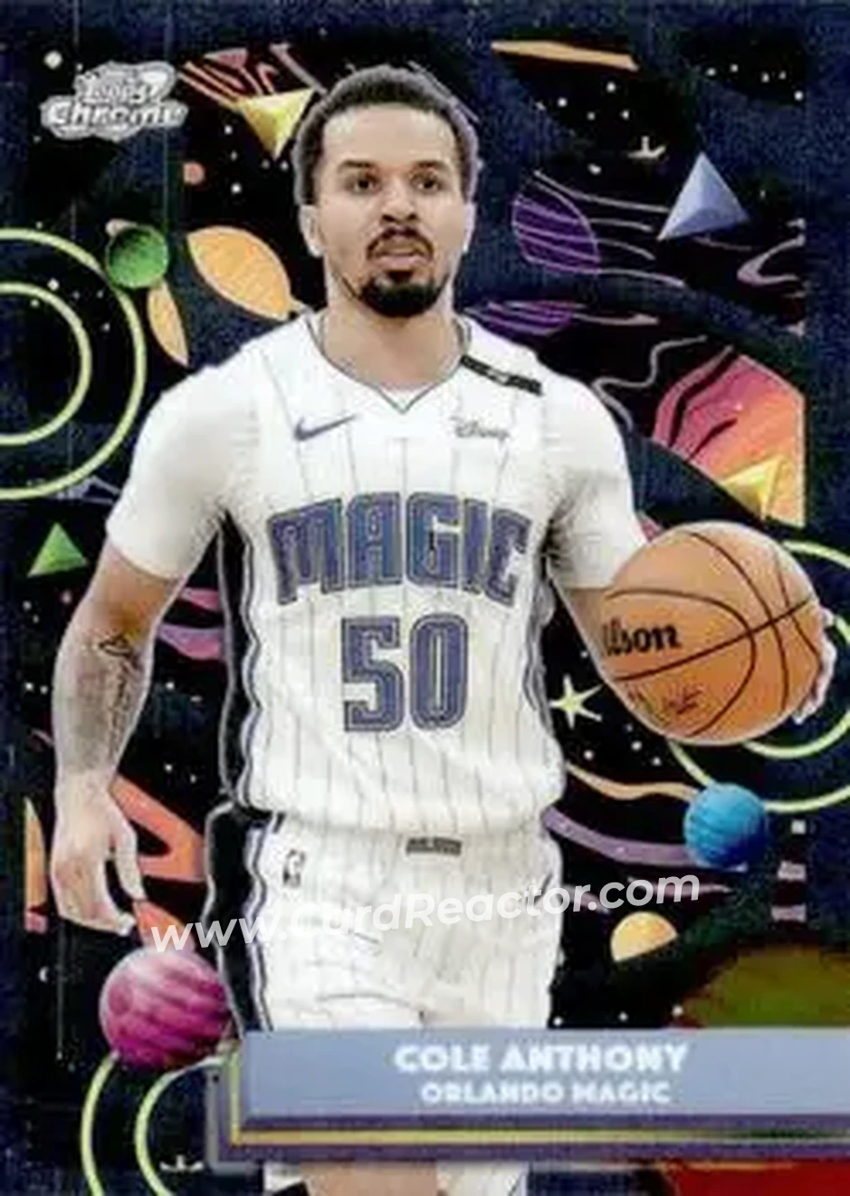 2025-26 Topps Chrome Cosmic #76 - Cole Anthony - Orlando Magic - Front 2025-26 Topps Chrome Cosmic #76 - Cole Anthony - Orlando Magic - Front