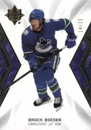 2021-22 Upper Deck Ultimate Collection - Purple #9 - Brock Boeser - Vancouver Canucks