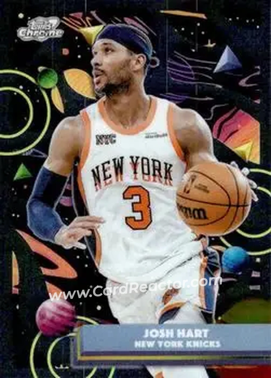 2025-26 Topps Chrome Cosmic #79 - Josh Hart - New York Knicks - Front 2025-26 Topps Chrome Cosmic #79 - Josh Hart - New York Knicks - Front