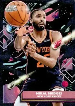 2025-26 Topps Chrome Cosmic #80 - Mikal Bridges - New York Knicks