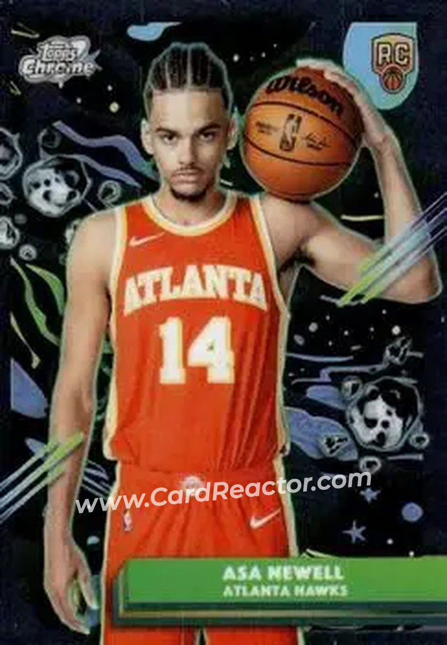 2025-26 Topps Chrome Cosmic #87 - Asa Newell - Atlanta Hawks - Front