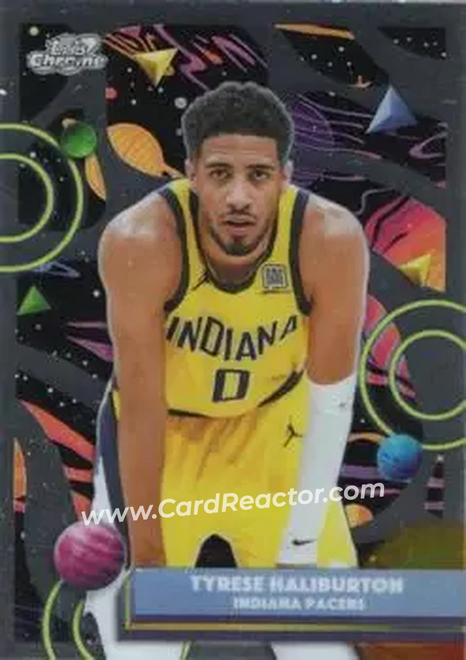 2025-26 Topps Chrome Cosmic #90 - Tyrese Haliburton - Indiana Pacers - Front