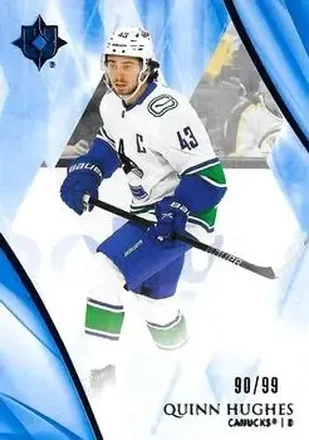 2023-24 Upper Deck Ultimate Collection - Blue #57 - Quinn Hughes - Vancouver Canucks