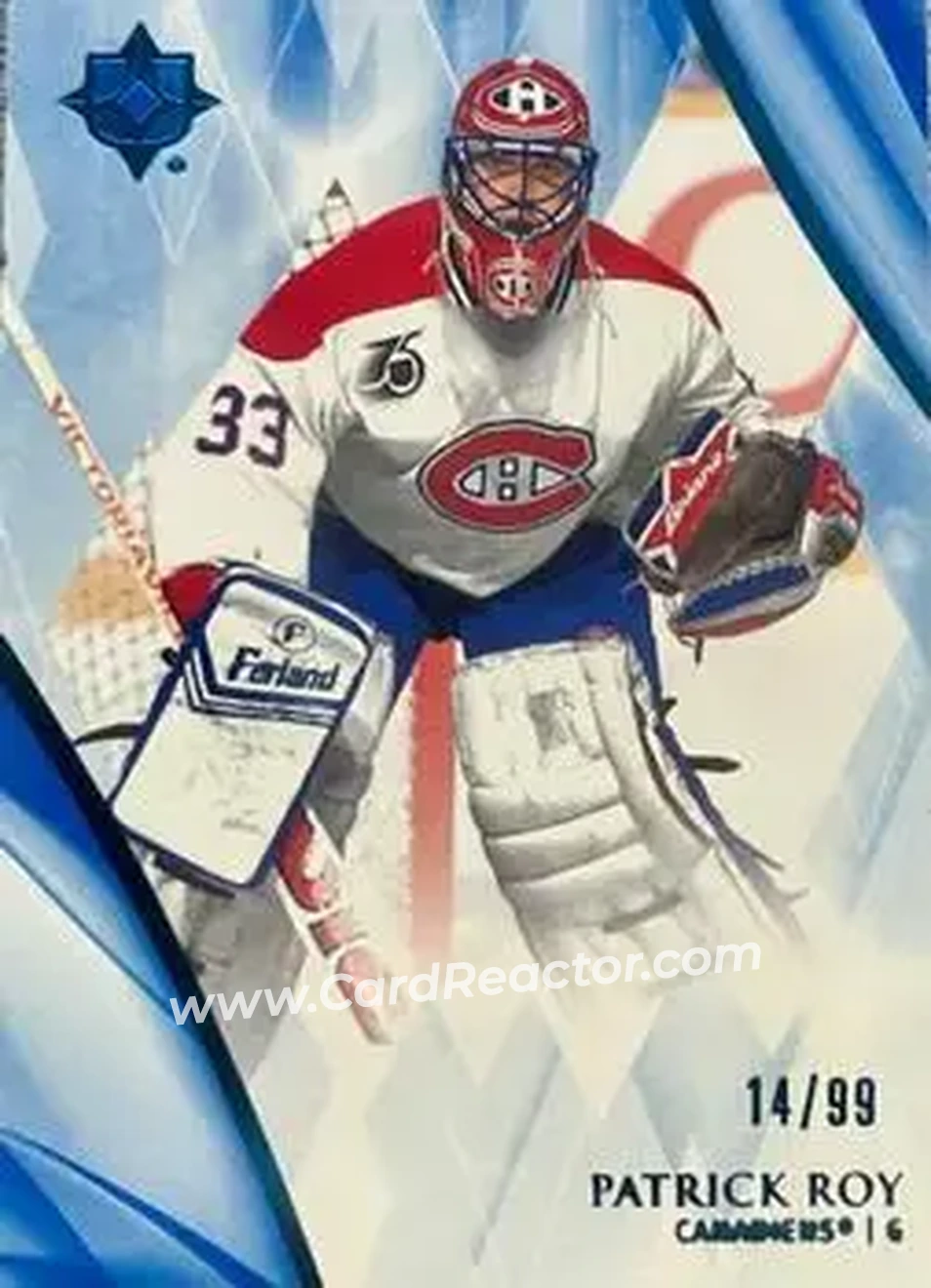 2023-24 Upper Deck Ultimate Collection - Blue #95 - Patrick Roy - Montreal Canadiens - Front