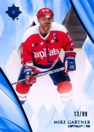 2023-24 Upper Deck Ultimate Collection - Blue #98 - Mike Gartner - Washington Capitals