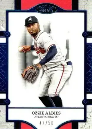 2024 Topps Tier One - Blue Foil #28 - Ozzie Albies - Atlanta Braves