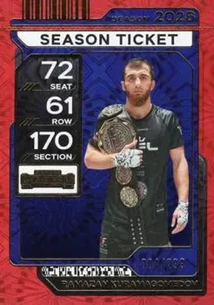 2026 Panini Contenders PFL - Season Ticket Red Fireworks #47 - Ramazan Kuramagomedov
