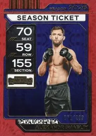 2026 Panini Contenders PFL - Season Ticket Red Fireworks #48 - Alexandr Shabliy