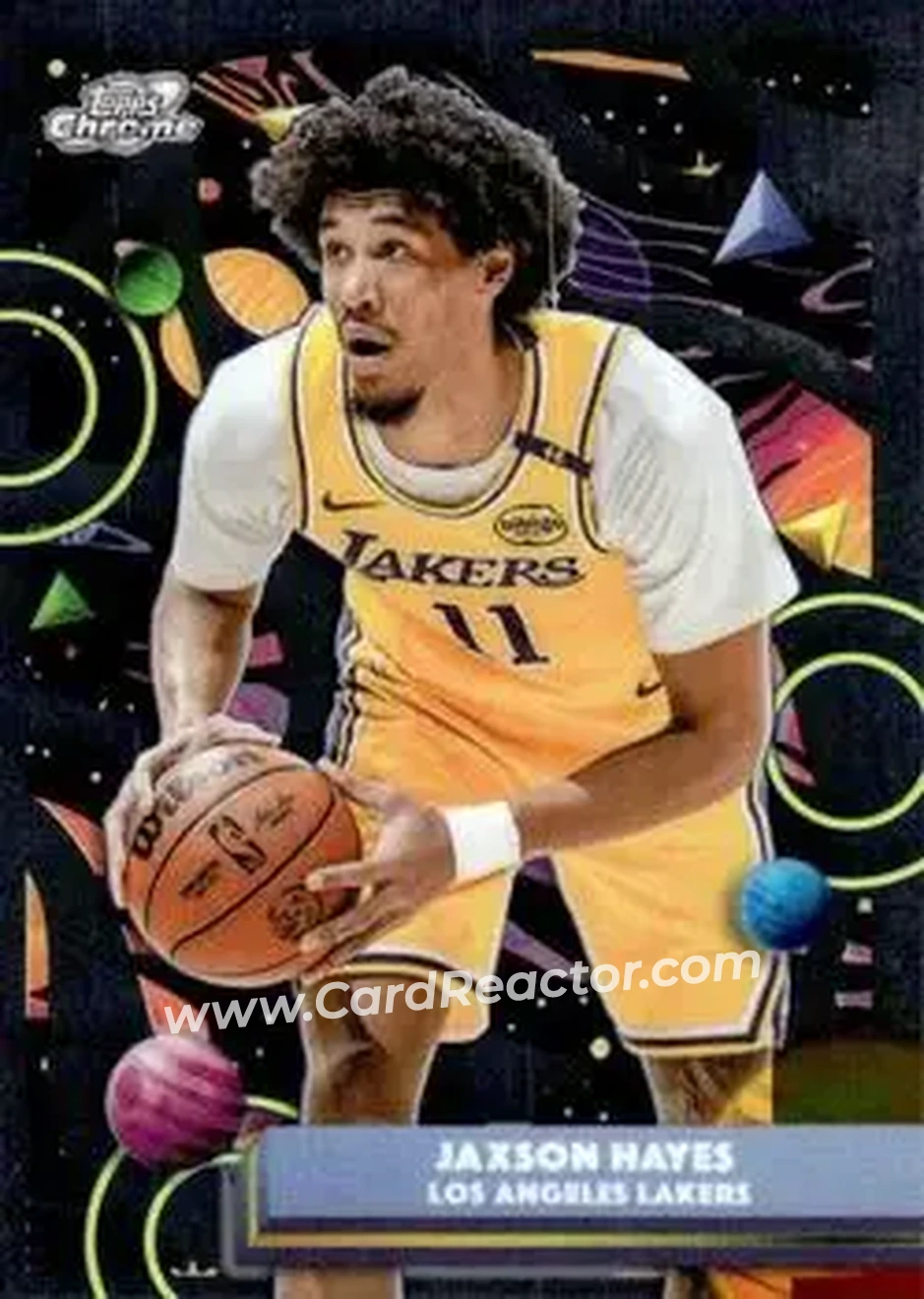 2025-26 Topps Chrome Cosmic #94 - Jaxson Hayes - Los Angeles Lakers - Front 2025-26 Topps Chrome Cosmic #94 - Jaxson Hayes - Los Angeles Lakers - Front