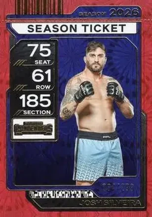 2026 Panini Contenders PFL - Season Ticket Red Fireworks #94 - Josh Silveira