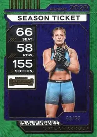 2026 Panini Contenders PFL - Season Ticket Green Fireworks #15 - Kayla Harrison