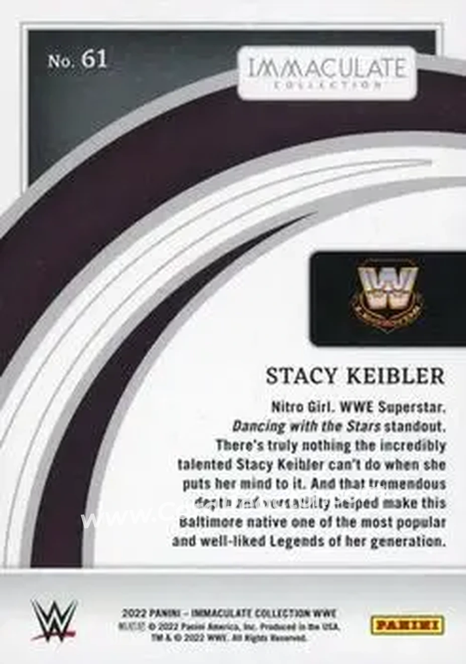 2022 Panini Immaculate Collection WWE #61 - Stacy Keibler - Back