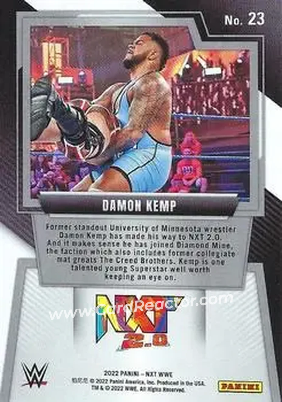 2022 Panini NXT 2.0 WWE #23 - Damon Kemp - Back