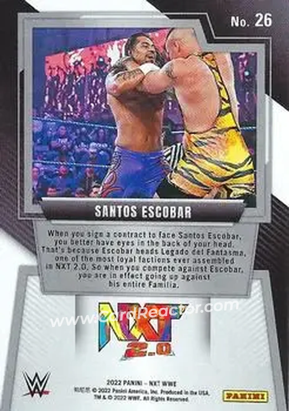 2022 Panini NXT 2.0 WWE #26 - Santos Escobar - Back