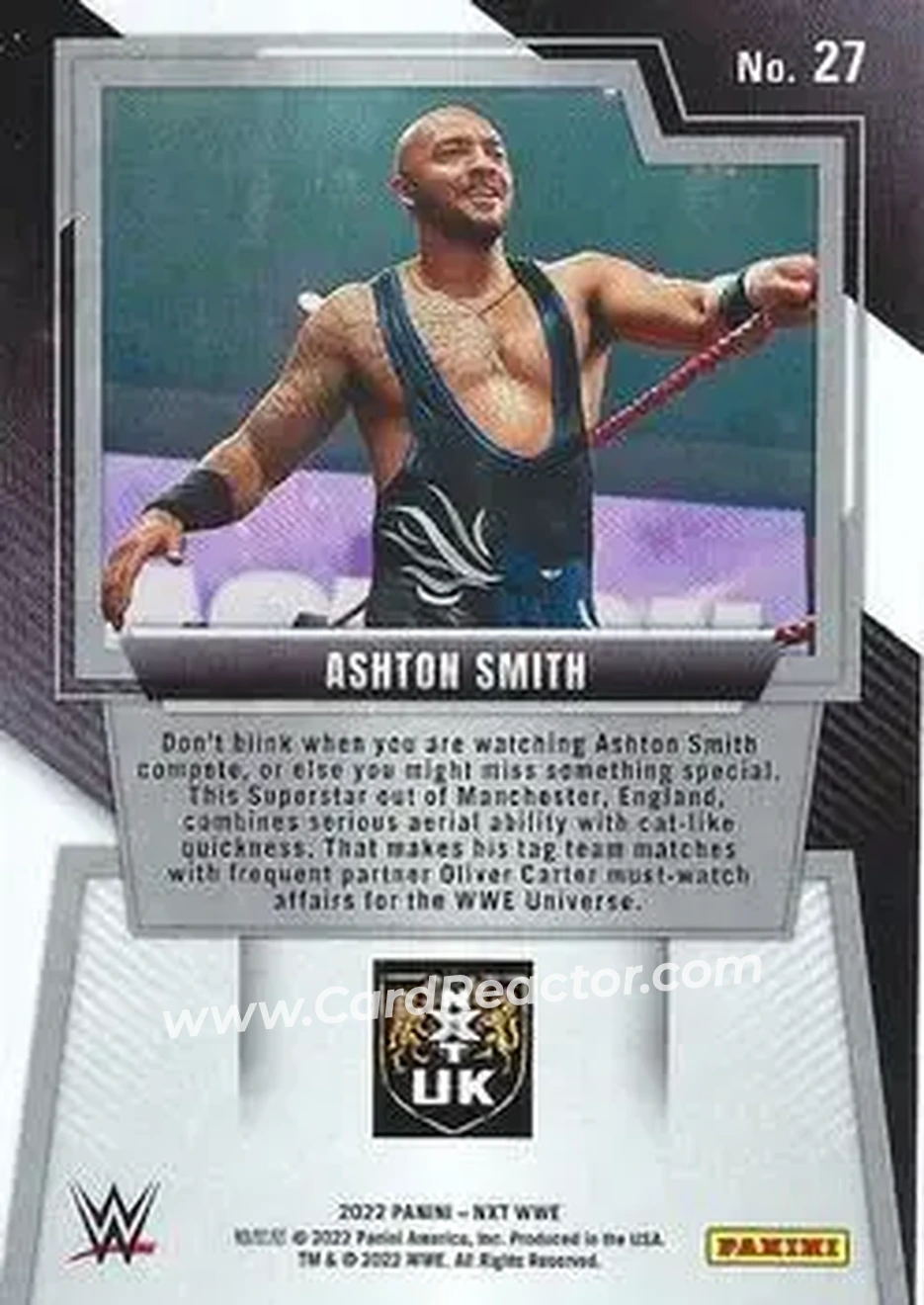 2022 Panini NXT 2.0 WWE #27 - Ashton Smith - Back