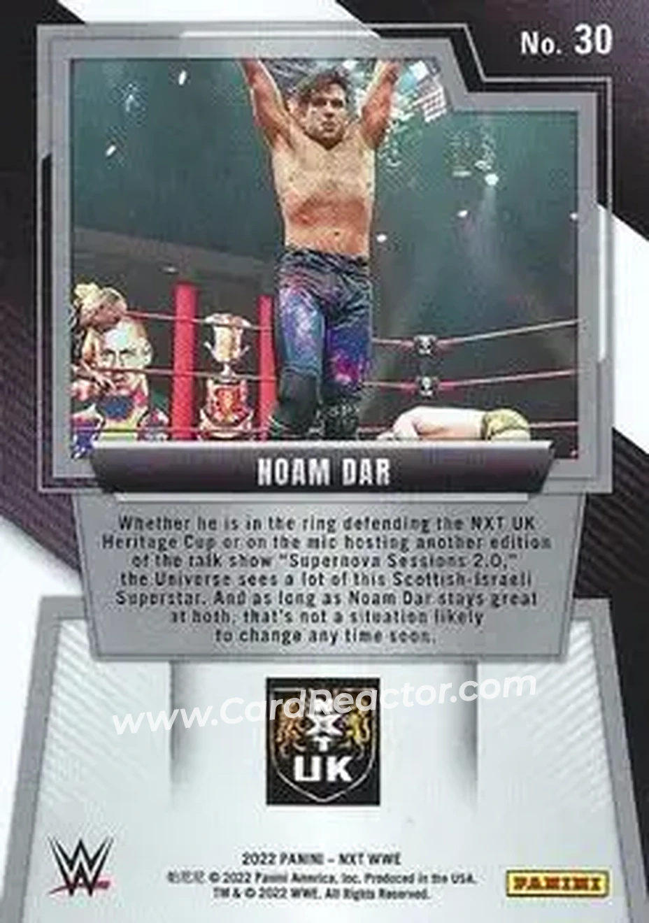 2022 Panini NXT 2.0 WWE #30 - Noam Dar - Back