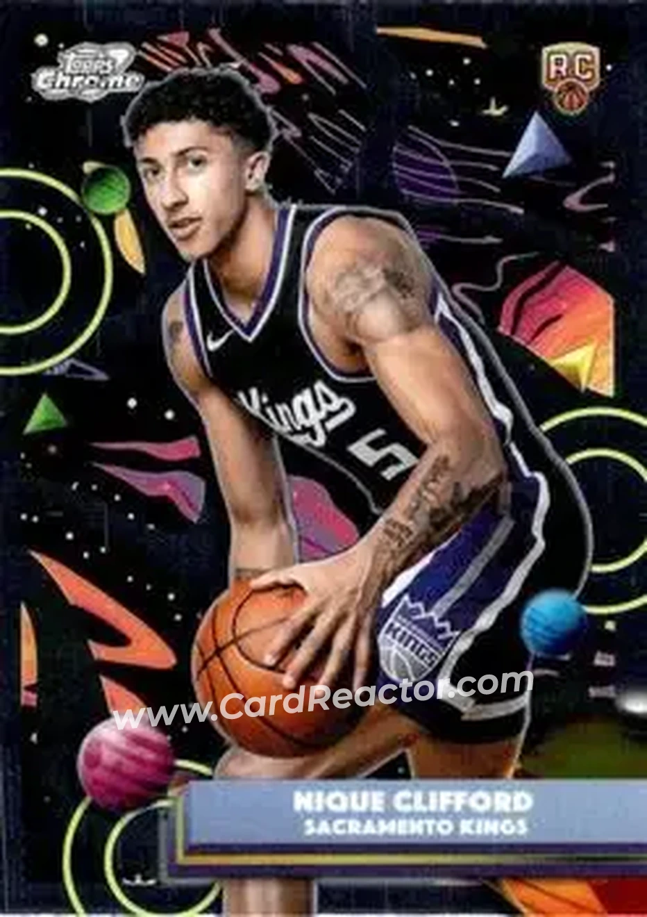 2025-26 Topps Chrome Cosmic #99 - Nique Clifford - Sacramento Kings - Front