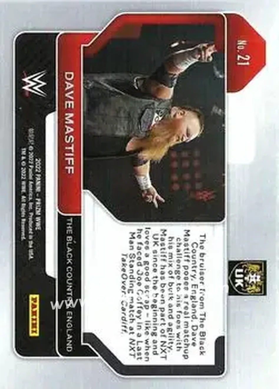2022 Panini Prizm WWE #21 - Dave Mastiff - Back