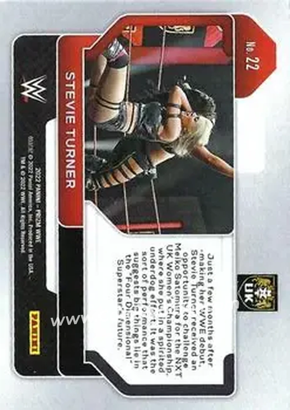2022 Panini Prizm WWE #22 - Stevie Turner - Back