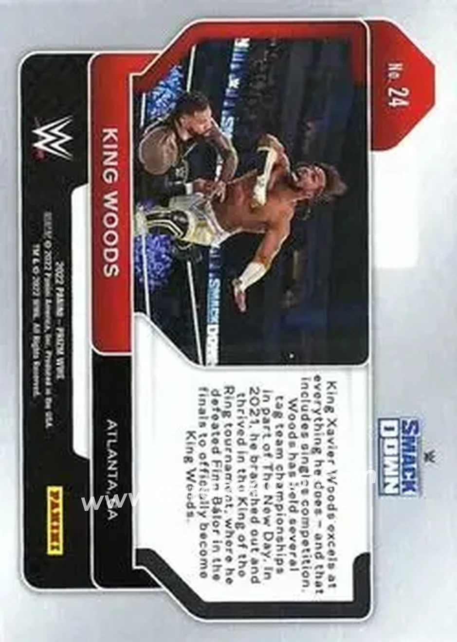 2022 Panini Prizm WWE #24 - Xavier Woods - Back
