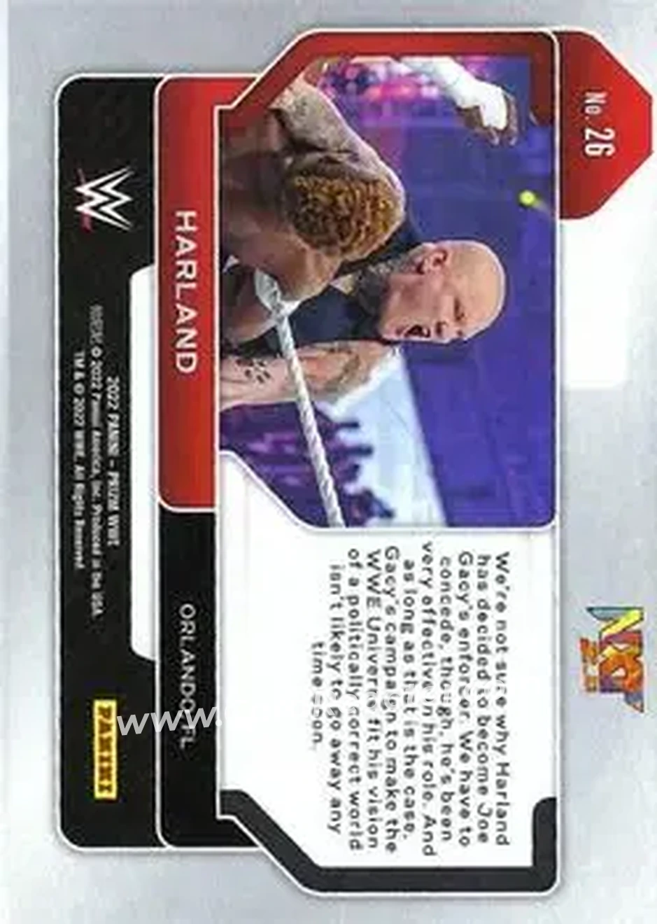 2022 Panini Prizm WWE #26 - Harland - Back
