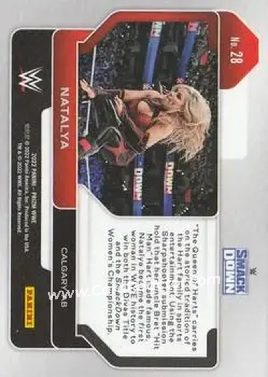 2022 Panini Prizm WWE #28 - Natalya - Back