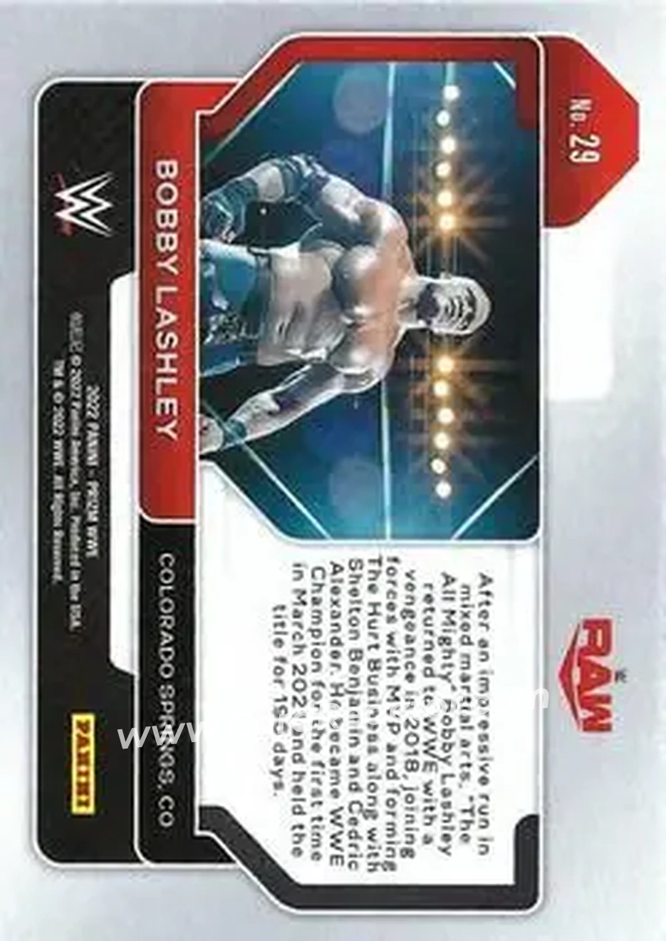 2022 Panini Prizm WWE #29 - Bobby Lashley - Back