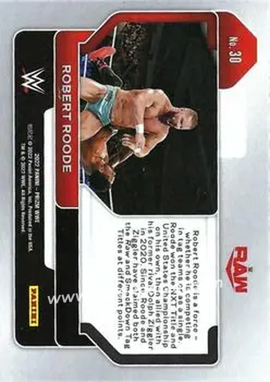 2022 Panini Prizm WWE #30 - Robert Roode - Back