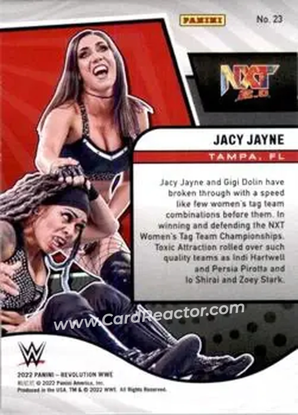 2022 Panini Revolution WWE #23 - Jacy Jayne - Back