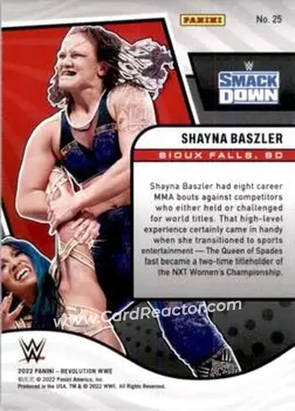 2022 Panini Revolution WWE #25 - Shayna Baszler - Back