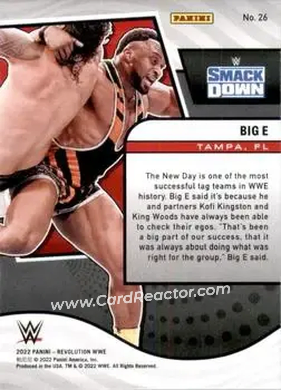 2022 Panini Revolution WWE #26 - Big E - Back