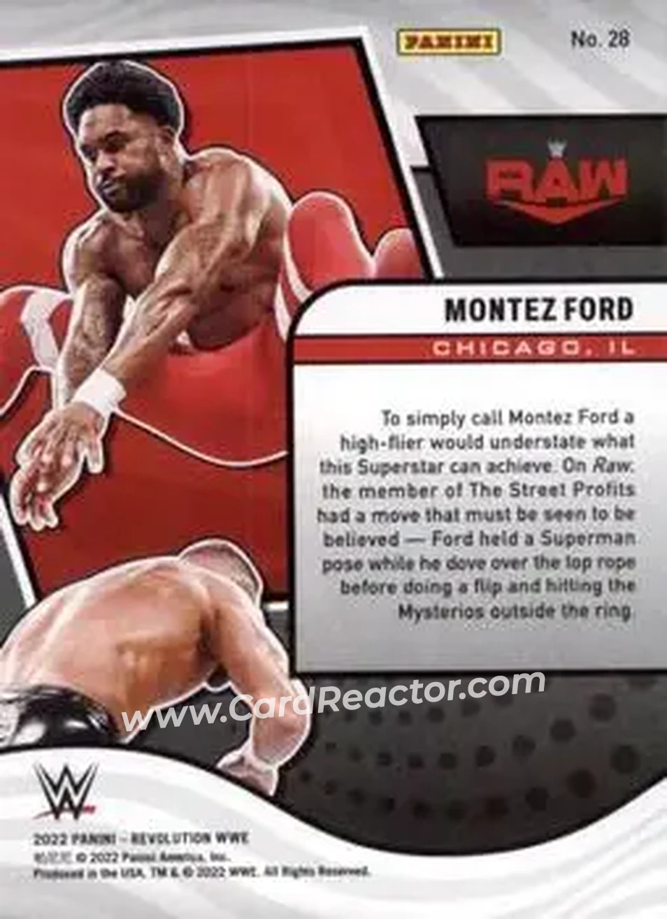 2022 Panini Revolution WWE #28 - Montez Ford - Back