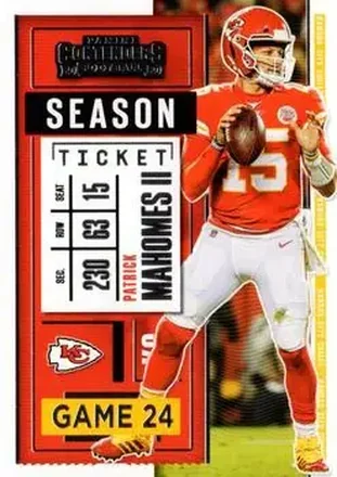 2020 Panini Contenders #2 - Patrick Mahomes II - Kansas City Chiefs