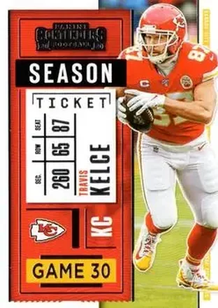 2020 Panini Contenders #4 - Travis Kelce - Kansas City Chiefs