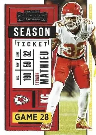 2020 Panini Contenders #5 - Tyrann Mathieu - Kansas City Chiefs